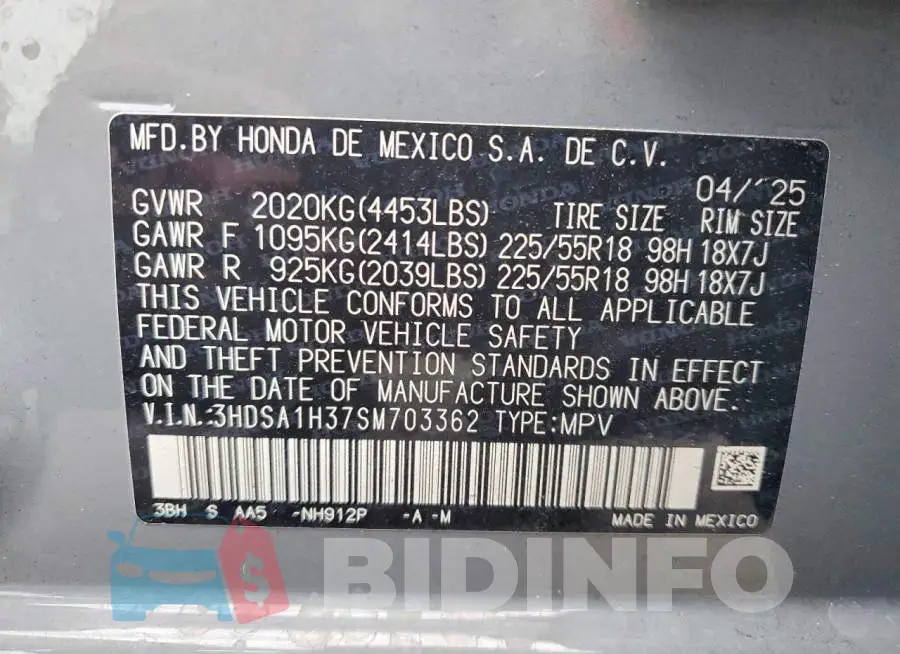 3HDSA1H37SM703362 Photo# 13