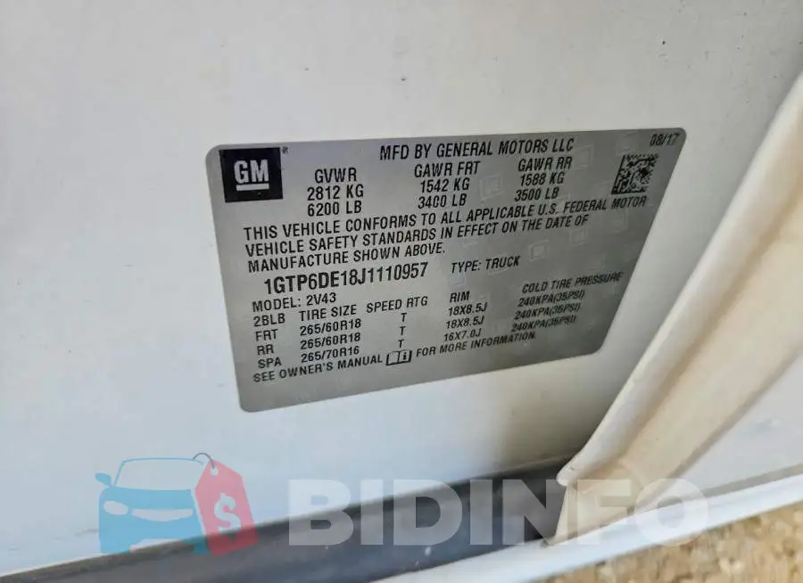 1GTP6DE18J1110957 Photo# 12