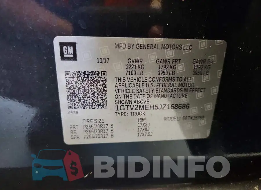 1GTV2MEH5JZ168686 Photo# 12