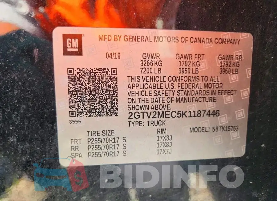 2GTV2MEC5K1187446 Photo# 13