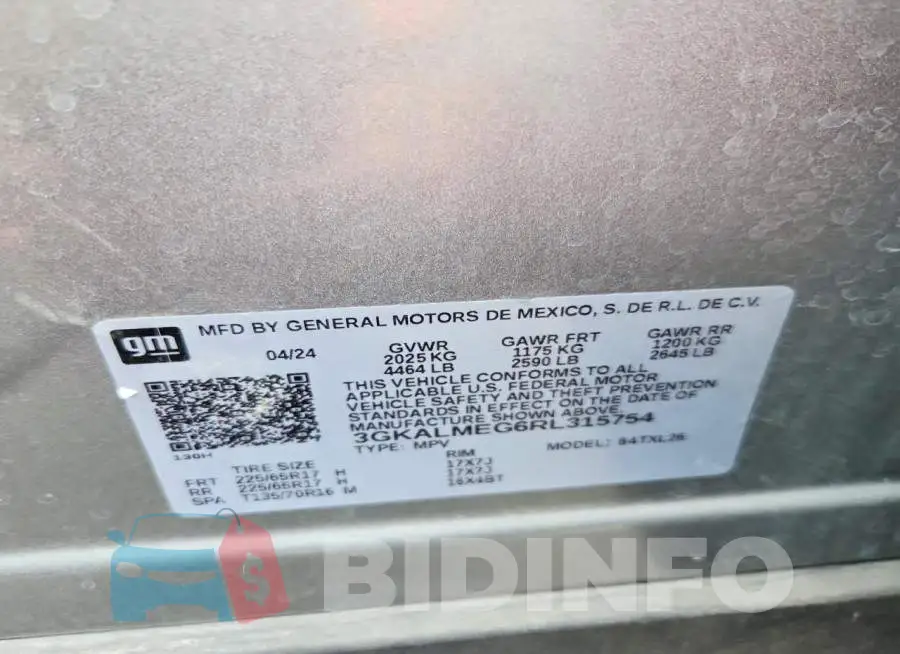 3GKALMEG6RL315754 Photo# 12