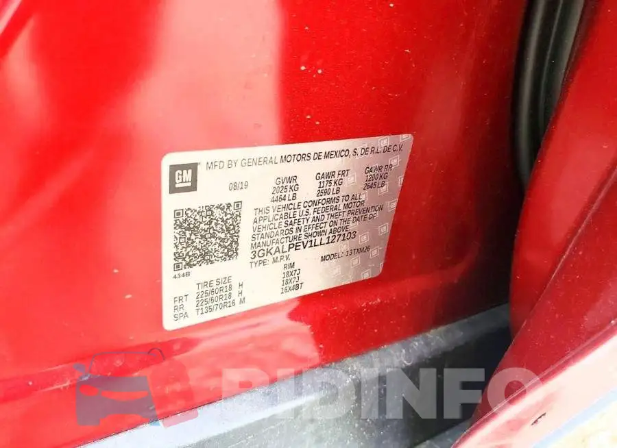 3GKALPEV1LL127103 Photo# 13