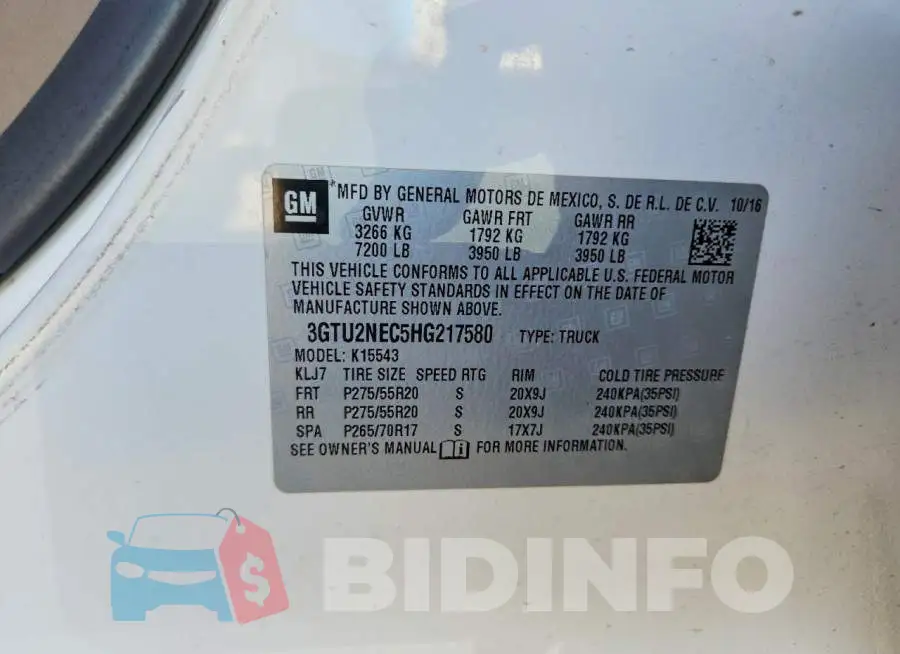 3GTU2NEC5HG217580 Photo# 12