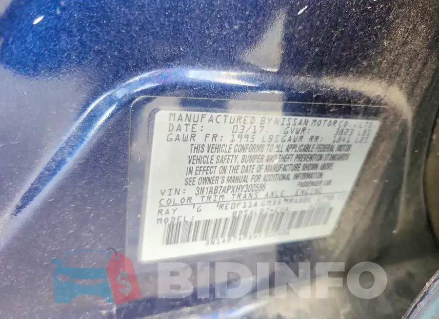 3N1AB7APXHY300586 Photo# 12