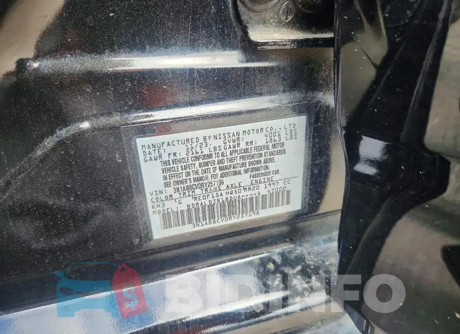 3N1AB8CV0RY257198 Photo# 12