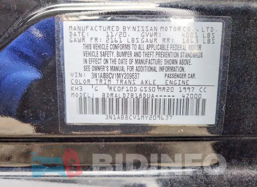 3N1AB8CV1MY209637 Photo# 12