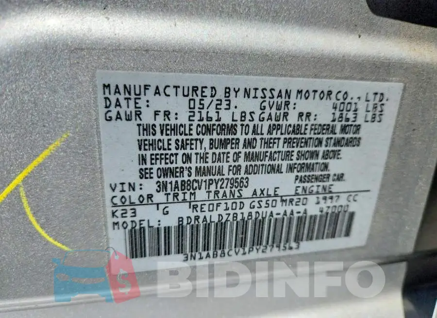 3N1AB8CV1PY279563 Photo# 13