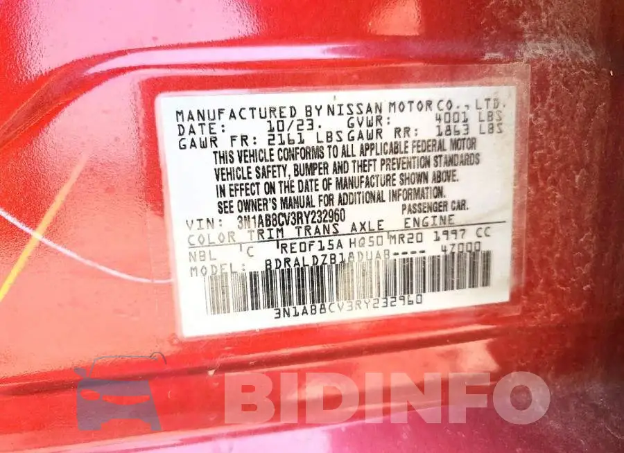 3N1AB8CV3RY232960 Photo# 12