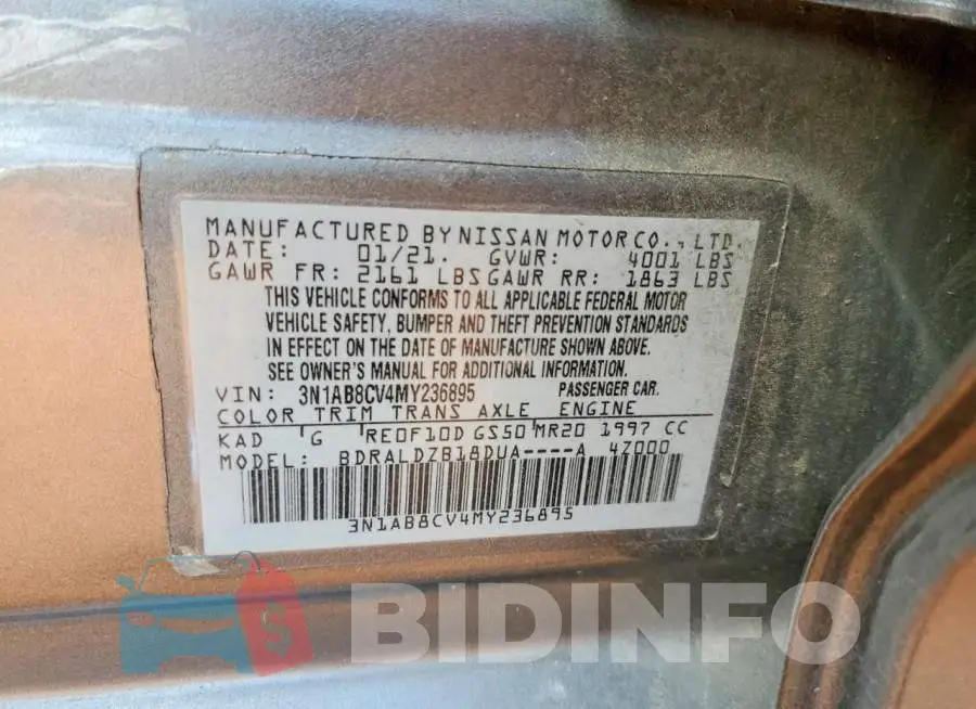 3N1AB8CV4MY236895 Photo# 12