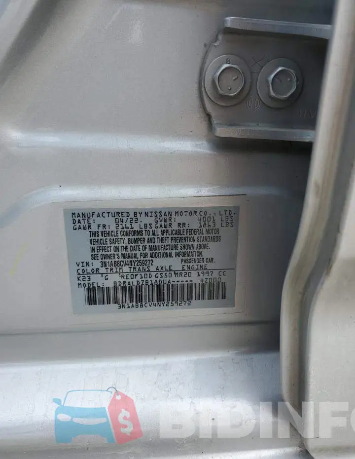 3N1AB8CV4NY259272 Photo# 12