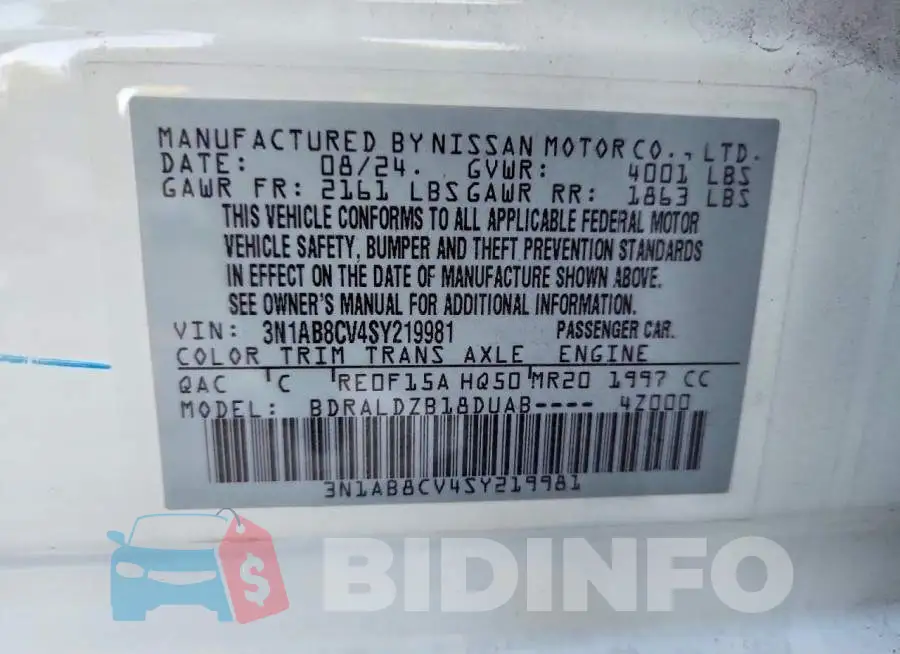 3N1AB8CV4SY219981 Photo# 13