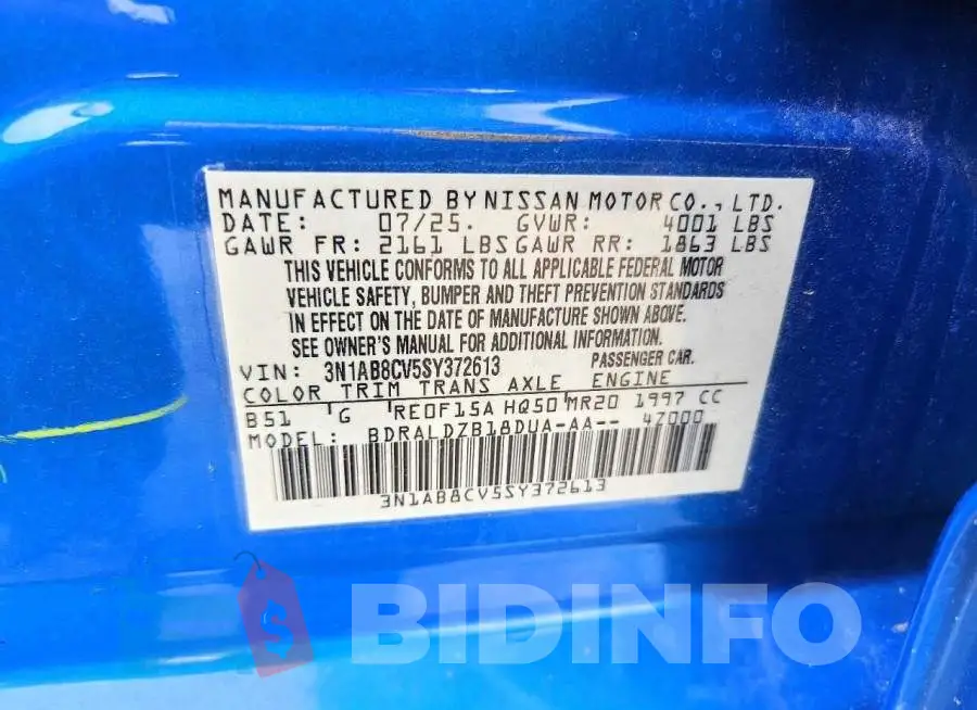 3N1AB8CV5SY372613 Photo# 12