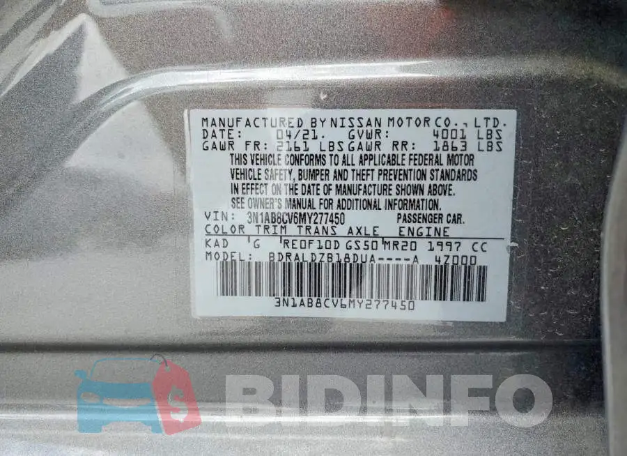 3N1AB8CV6MY277450 Photo# 12