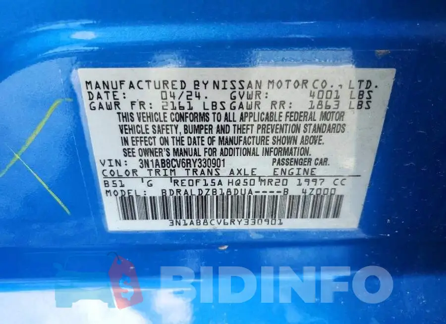 3N1AB8CV6RY330901 Photo# 12