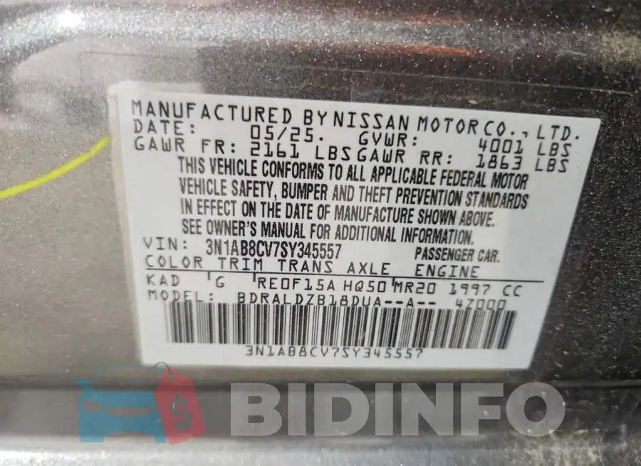 3N1AB8CV7SY345557 Photo# 13