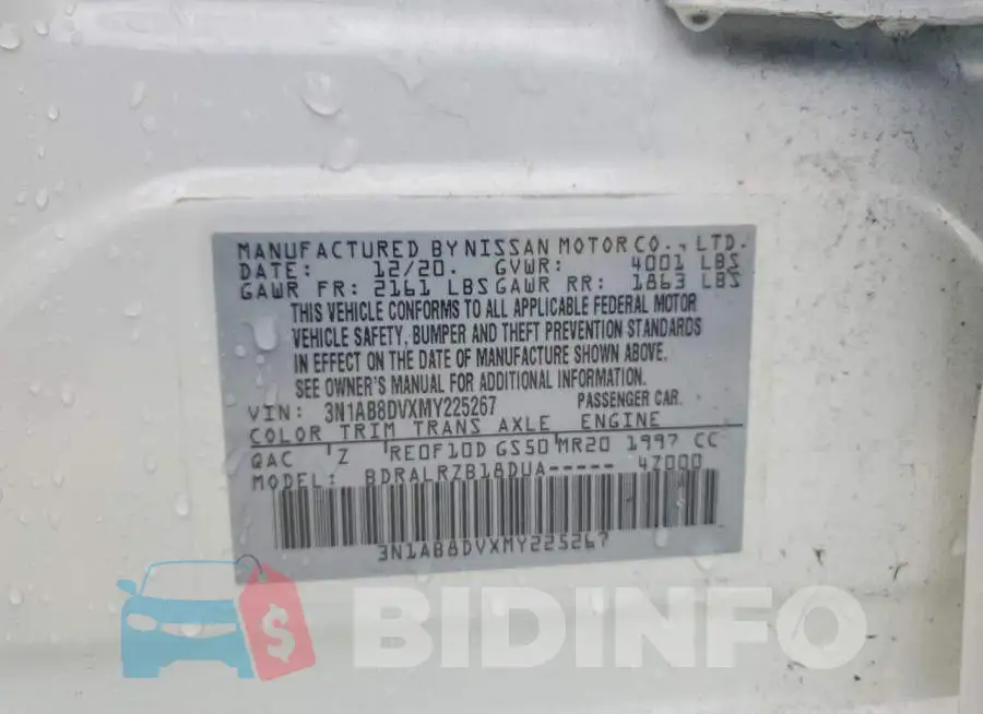 3N1AB8DVXMY225267 Photo# 13
