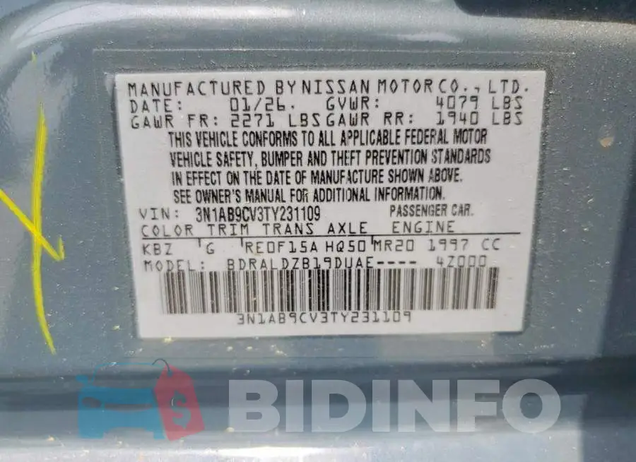 3N1AB9CV3TY231109 Photo# 12