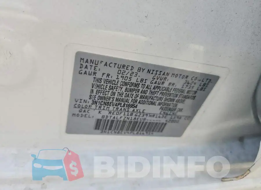 3N1CN8EV4PL816954 Photo# 13