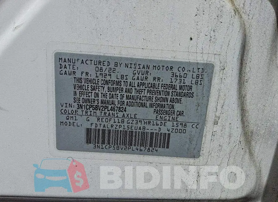 3N1CP5BV2PL467824 Photo# 12