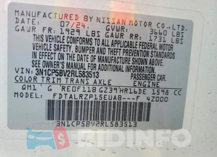 3N1CP5BV2RL583513 Photo# 14