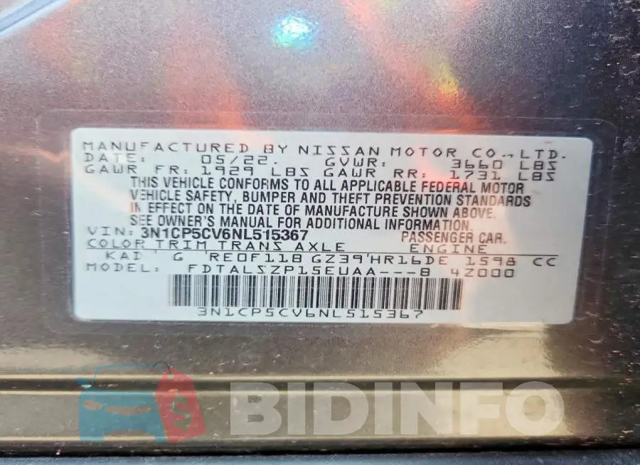 3N1CP5CV6NL515367 Photo# 12
