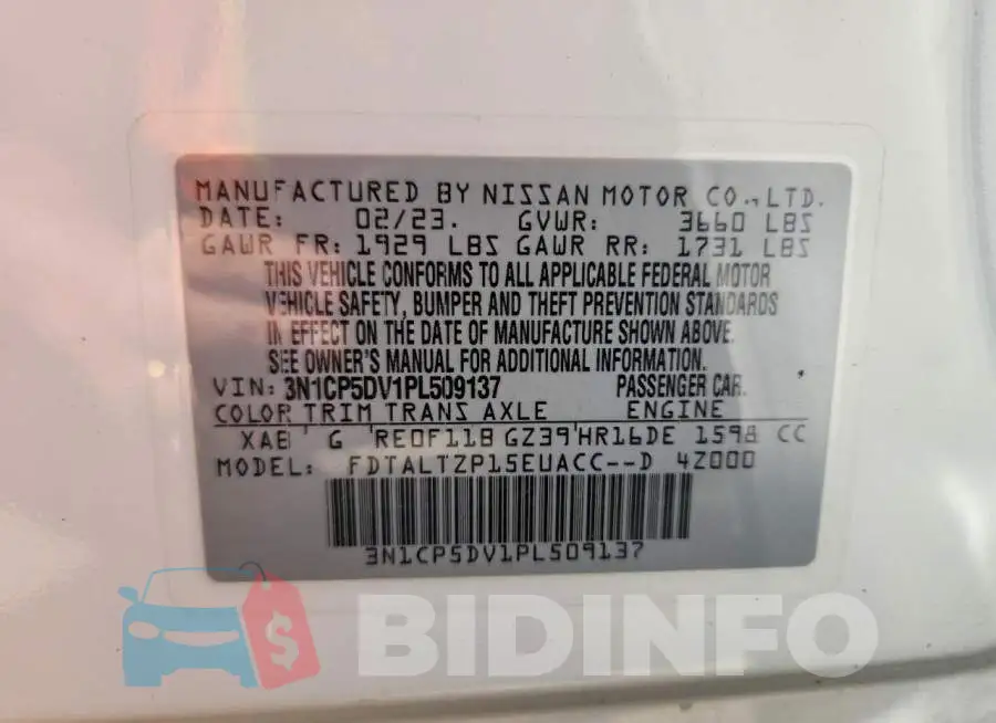 3N1CP5DV1PL509137 Photo# 12