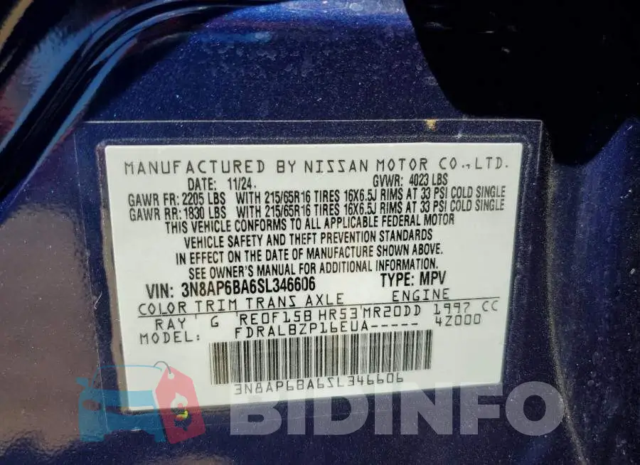 3N8AP6BA6SL346606 Photo# 12