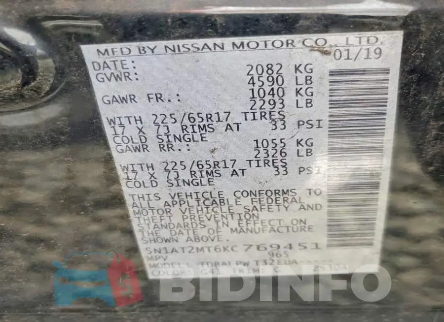 5N1AT2MT6KC769451 Photo# 13