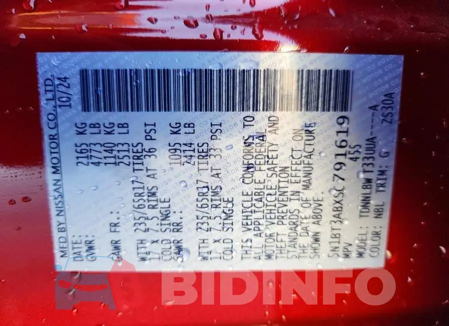 5N1BT3ABXSC791619 Photo# 13