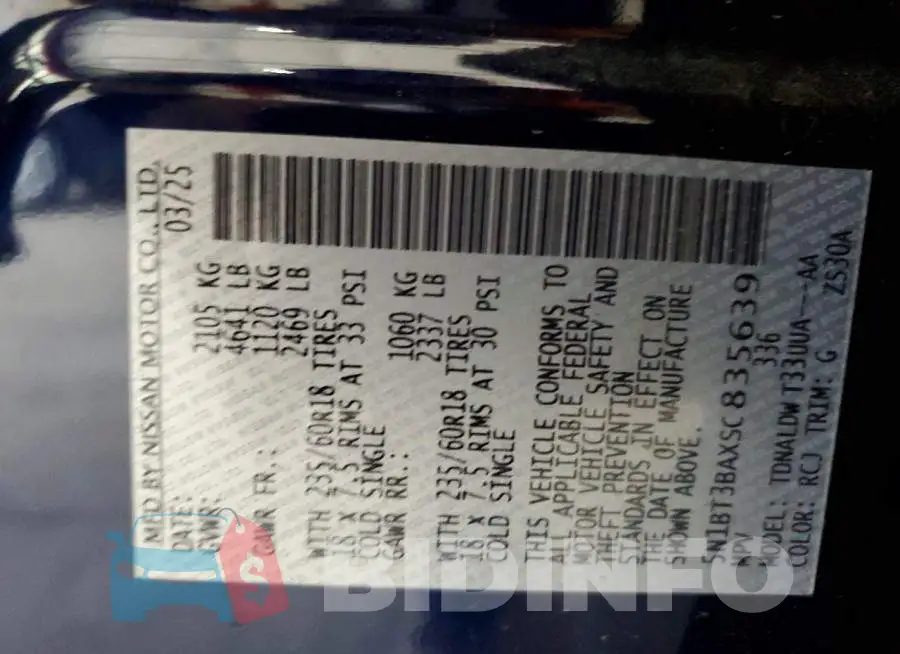 5N1BT3BAXSC835639 Photo# 13