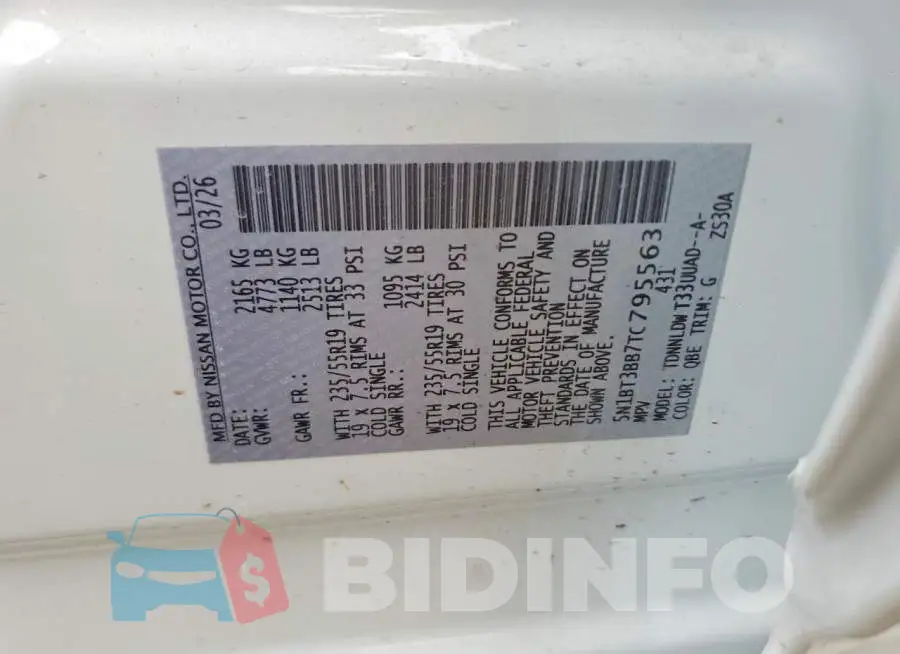 5N1BT3BB7TC795563 Photo# 13