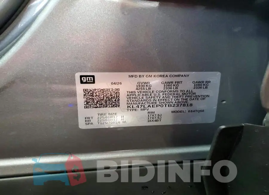 KL47LAEP0TB237818 Photo# 13