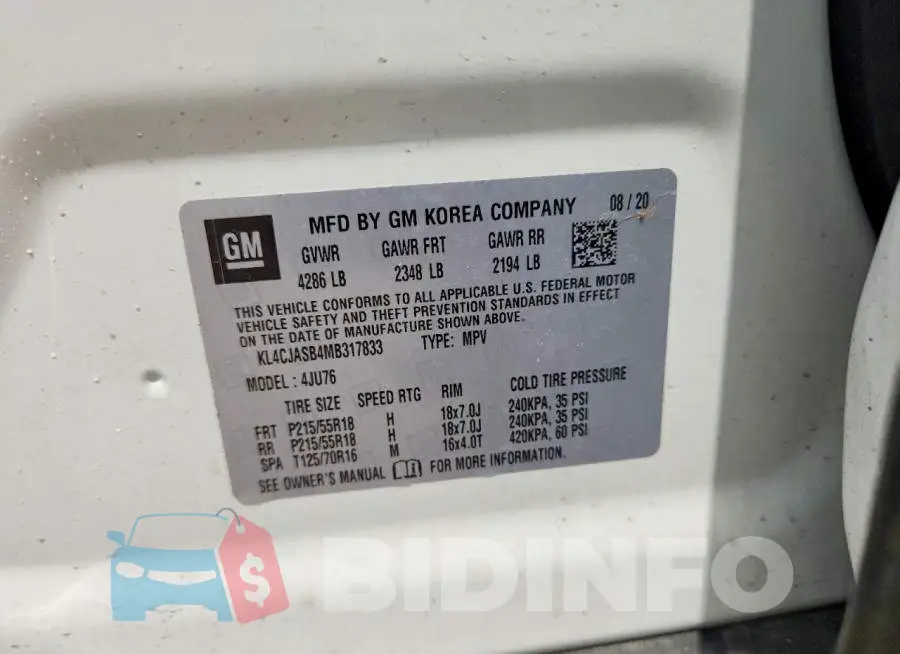 KL4CJASB4MB317833 Photo# 12