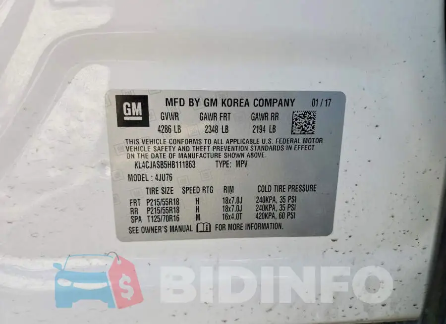 KL4CJASB5HB111863 Photo# 12