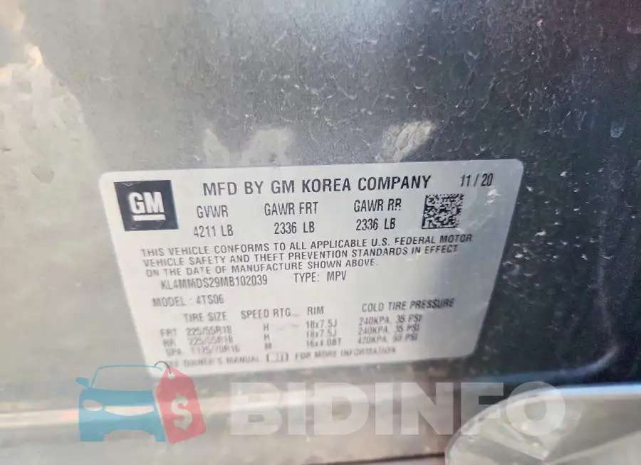 KL4MMDS29MB102039 Photo# 13