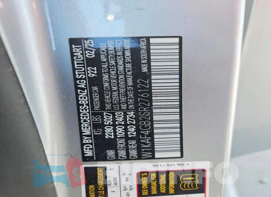 W1KAF4GB2SR276122 Photo# 12