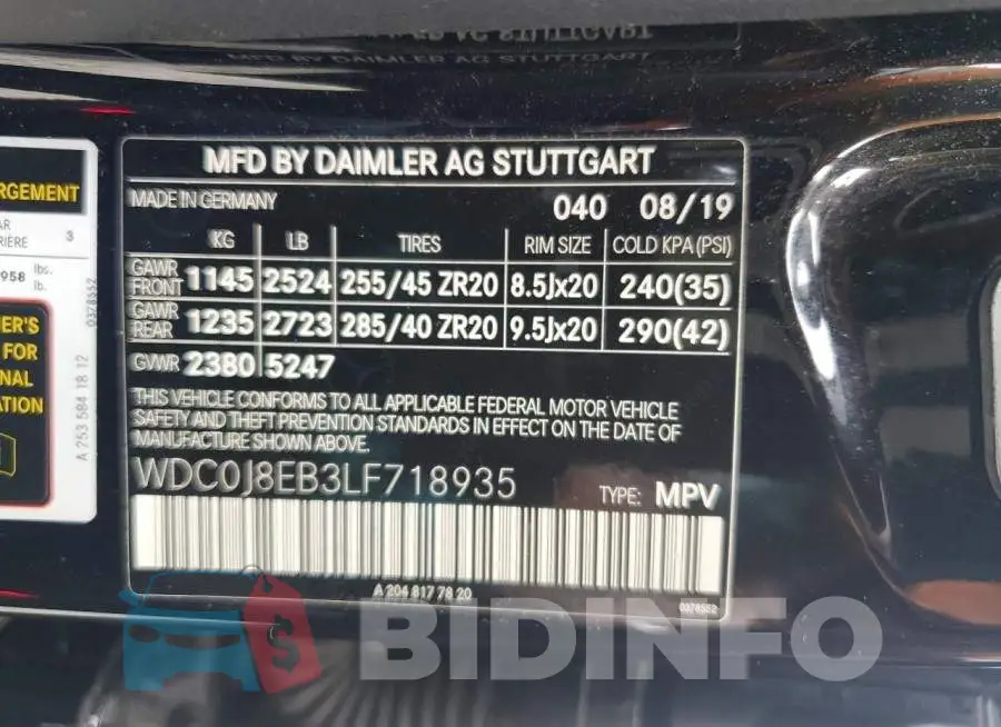 WDC0J8EB3LF718935 Photo# 13