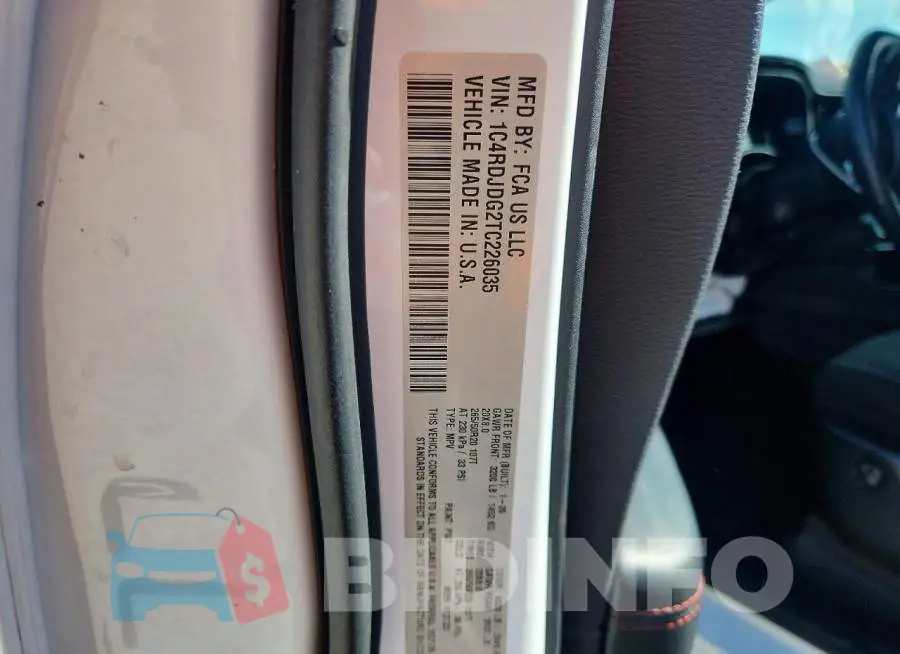 1C4RDJDG2TC226035 Photo# 14