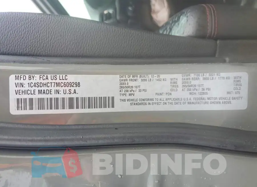 1C4SDHCT7MC609298 Photo# 13