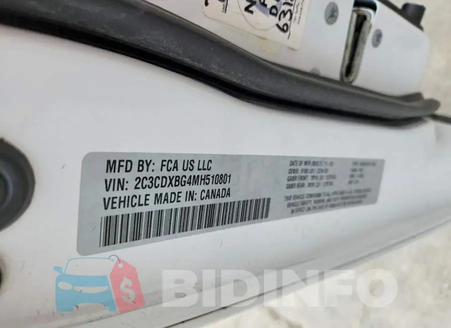 2C3CDXBG4MH510801 Photo# 12