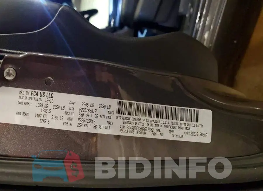 2C4RDGEG5HR667352 Photo# 14