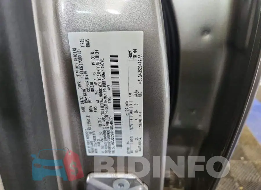 5LMCJ2C97HUL46771 Photo# 13