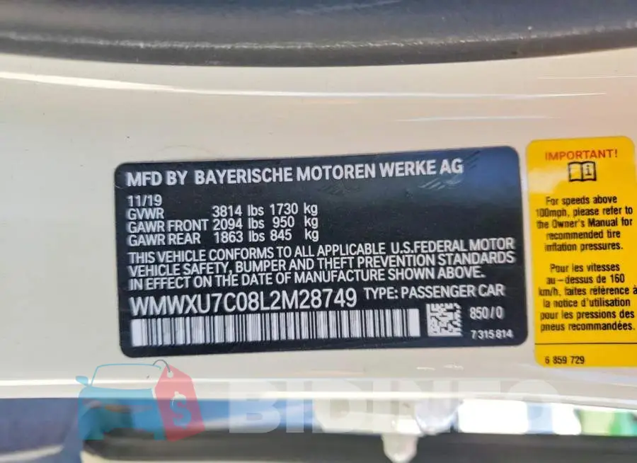 WMWXU7C08L2M28749 Photo# 13