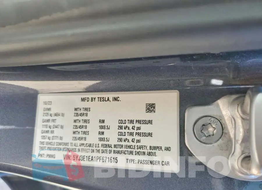 5YJ3E1EA1PF671615 Photo# 12