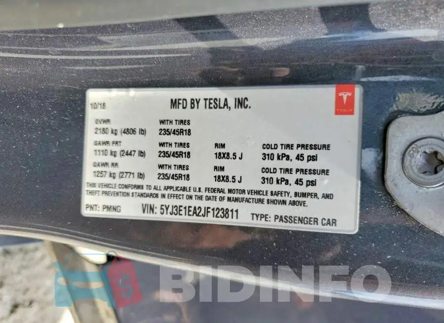 5YJ3E1EA2JF123811 Photo# 12