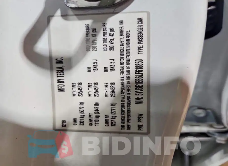 5YJ3E1EB6LF618850 Photo# 13