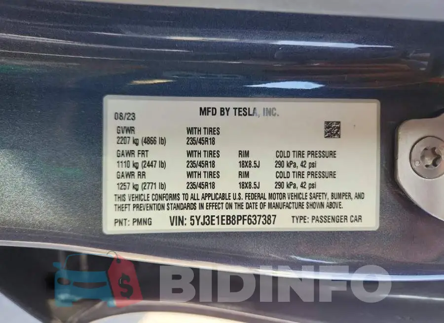 5YJ3E1EB8PF637387 Photo# 12