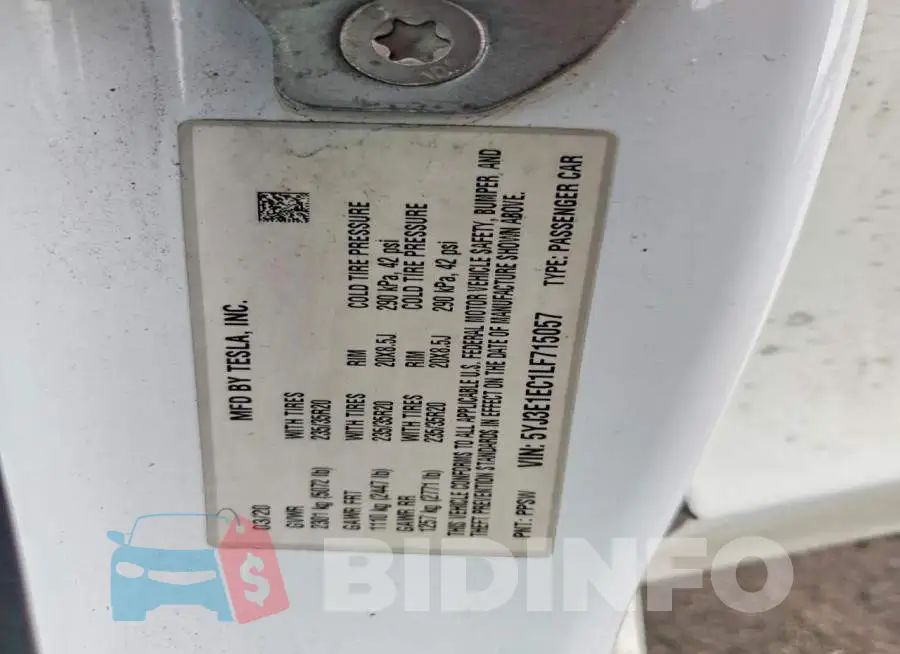 5YJ3E1EC1LF715057 Photo# 12