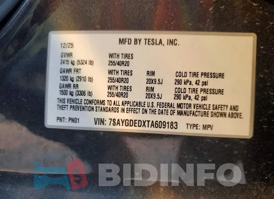 7SAYGDEDXTA609183 Photo# 14