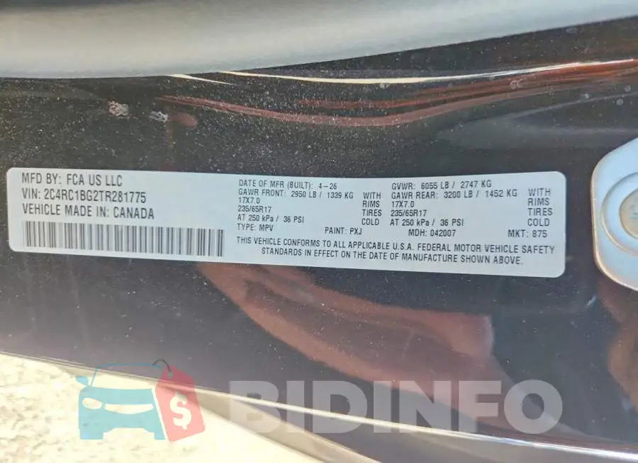 2C4RC1BG2TR281775 Photo# 13